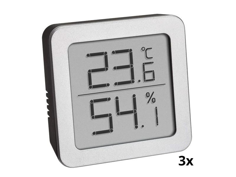 TFA Dostmann Thermo-/Hygrometer Digital 3er-Set 4 TFA Dostmann Thermo-/Hygrometer Digital 3er-Set – Bild 2