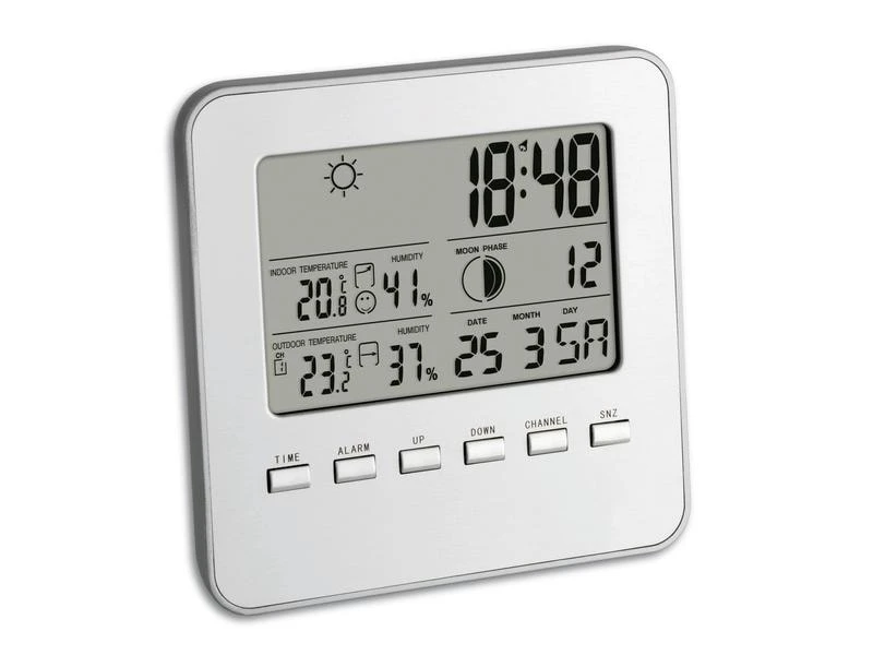 TFA Dostmann Wetterstation Quadro, Silber 3 TFA Dostmann Wetterstation Quadro, Silber