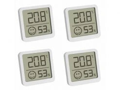 TFA Dostmann Thermo-/Hygrometer Digital, Weiss, 4er Set
