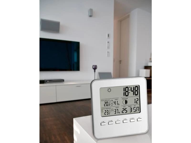 TFA Dostmann Wetterstation Quadro, Silber 4 TFA Dostmann Wetterstation Quadro, Silber – Bild 2