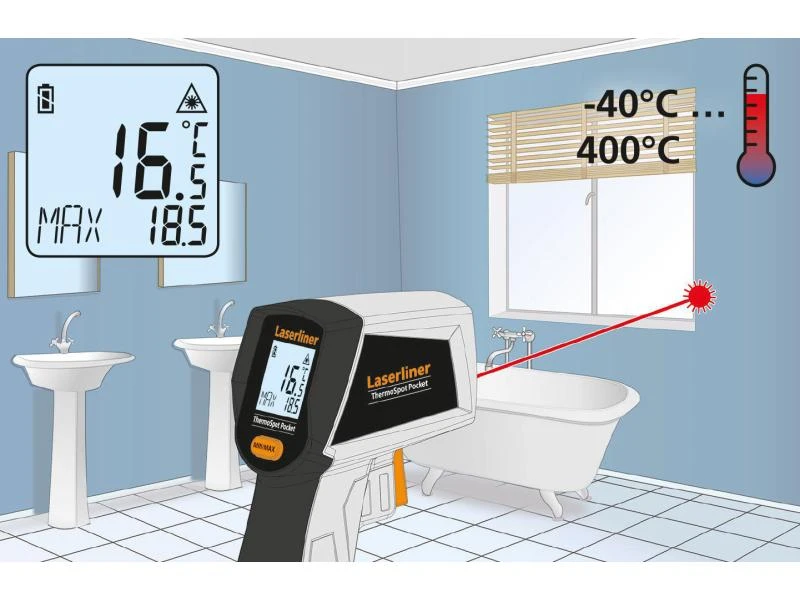 Laserliner Infrarot-Messgerät ThermoSpot Pocket 4 Laserliner Infrarot-Messgerät ThermoSpot Pocket – Bild 2